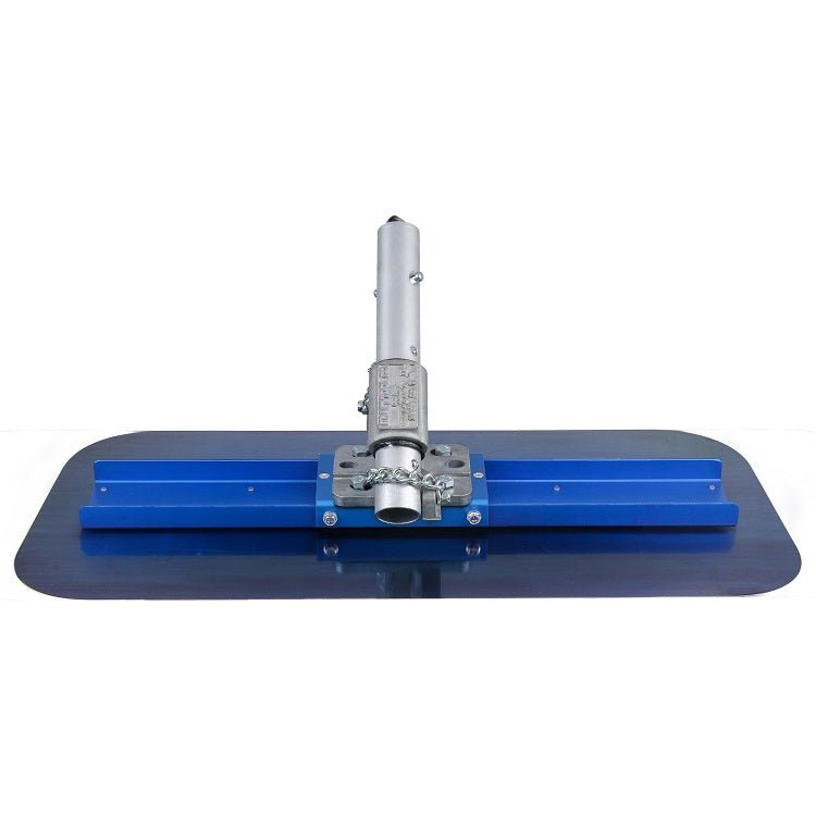 24" Big "D" Flat End Blue Steel Float with EZY-Tilt® II Bracket - DRP Tools