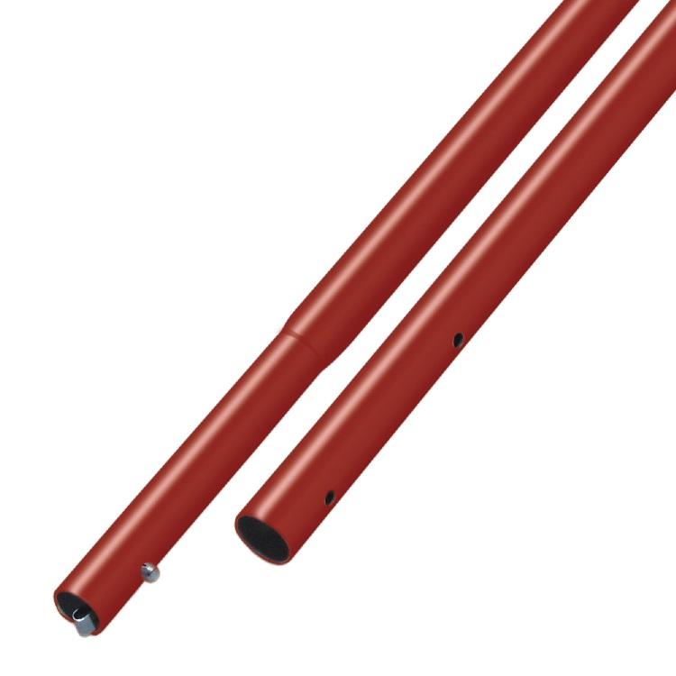 6' Red Powder Coated Swaged Button Handle - 1-3/4" Diameter 6-Pack - DRP Tools