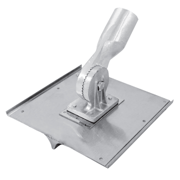 10" x 10" 3/4"R, 7/8"D Stainless Steel Walking Seamer/Groover with Threaded Handle Socket - DRP Tools