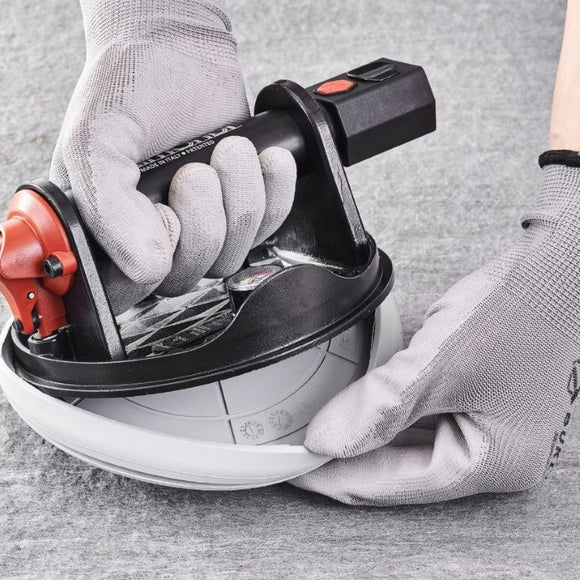 7" Battery Vacuum Suction Cup and Case 286 lb Capacity by Raimondi - DRP Tools