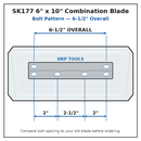 Bolt Pattern Power Trowel Blades 28" Goldblatt Combination 6" x 10" 4-PK