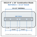 Power Trowel Blades 46" Combination 8" x 18" 4-PK Bolt Pattern