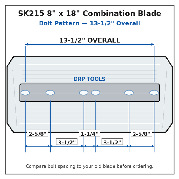 Power Trowel Blades 46" Combination 8" x 18" 4-PK Bolt Pattern