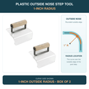 Plastic Outside Nose Step Tool 1" Radius with Wood Handle