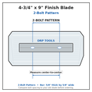 Power Trowel Blades 24" Bartell Finish 4-3/4" x 9" 4-PK - DRP Tools