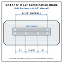 Power Trowel Blades 28" Goldblatt Combination 6" x 10" 4-PK - DRP Tools