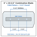 Power Trowel Blades 30" Allen Combination 6" x 10-1/2" 4-PK - DRP Tools