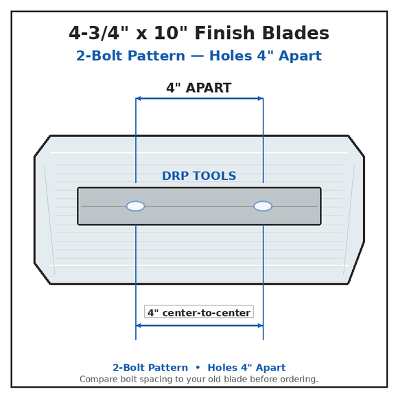 Power Trowel Blades 30" Bartell Finish 4-3/4" x 10" 4-PK - DRP Tools