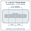 Power Trowel Blades 30" Finish 6" x 10-1/2" 4-PK - DRP Tools