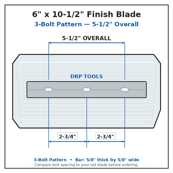 Power Trowel Blades 30" Finish 6" x 10-1/2" 4-PK - DRP Tools