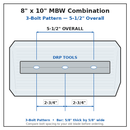 Power Trowel Blades 30" MBW Combination 8" x 10" 4-PK - DRP Tools