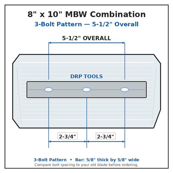 Power Trowel Blades 30" MBW Combination 8" x 10" 4-PK - DRP Tools