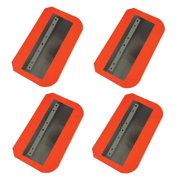 Power Trowel Blades 36" Combination Orange Thunder Steel-Backed Poly 8" x 14" 4-PK