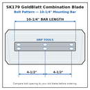 Power Trowel Blades 36" Goldblatt Combination 8" x 14" 4-PK - DRP Tools