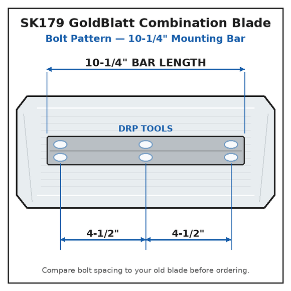Power Trowel Blades 36" Goldblatt Combination 8" x 14" 4-PK - DRP Tools