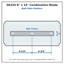 Power Trowel Blades 36" Superior Combination Blue 8" x 14" 4-PK - DRP Tools