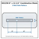 Power Trowel Blades 36" Superior & Husqvarna Combination Blue 8" x 12-1/2" Bolt Pattern