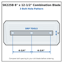 Power Trowel Blades 36" Superior / Husqvarna Combination Blue 8" x 12-1/2" 4-PK - DRP Tools