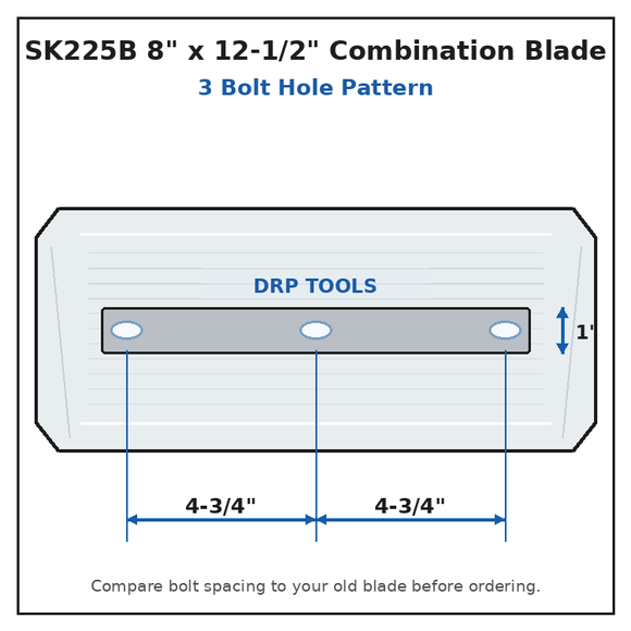 Power Trowel Blades 36" Superior / Husqvarna Combination Blue 8" x 12-1/2" 4-PK - DRP Tools