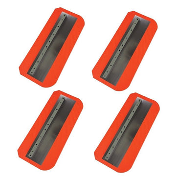 Power Trowel Blades 46" Combination Orange Thunder Steel-Backed Poly 8" x 18" 4-PK