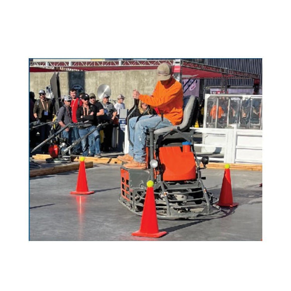 Power Trowel Blades 46" Combination Orange Thunder Steel-Backed Poly 8" x 18" 4-PK