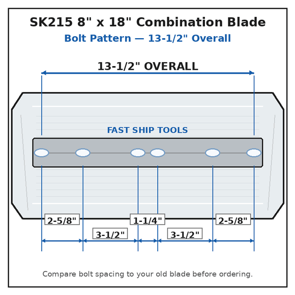 Power Trowel Blades 46" Combination Orange Thunder Steel-Backed Poly 8" x 18" 4-PK