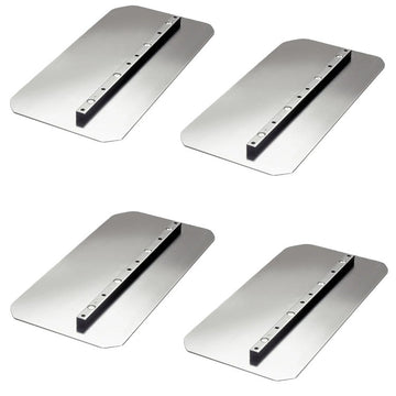 Power Trowel Blades 46" Combination Rounded Corners 8" x 18" 4-PK
