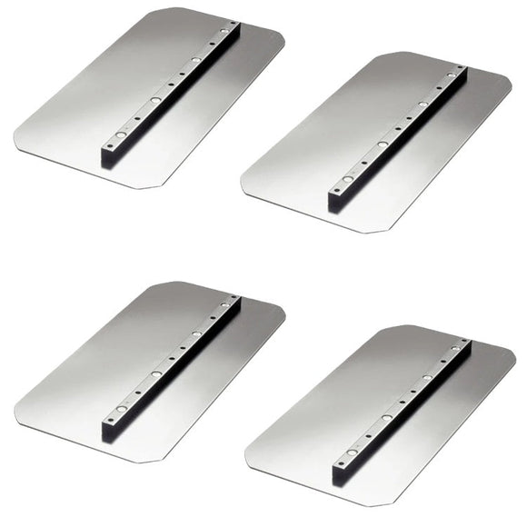 Power Trowel Blades 46" Combination Rounded Corners 8" x 18" 4-PK
