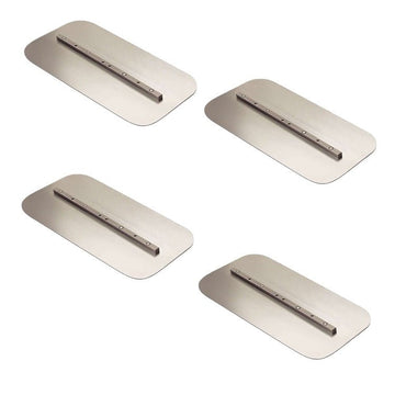 Power Trowel Blades 46" Flat Finish Round Corners 8" x 16" 4-PK