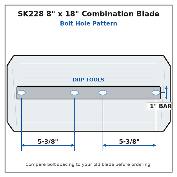 Power Trowel Blades 48" Superior / Husqvarna Combination Gold 8" x 18" 4-PK - DRP Tools