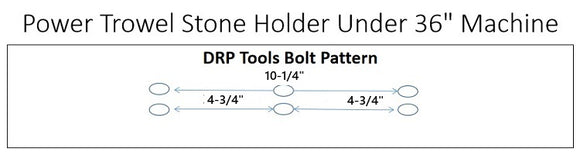 Power Trowel Stone Attachment Holder w/ Stones For Under 36" Machine Bolt Pattern