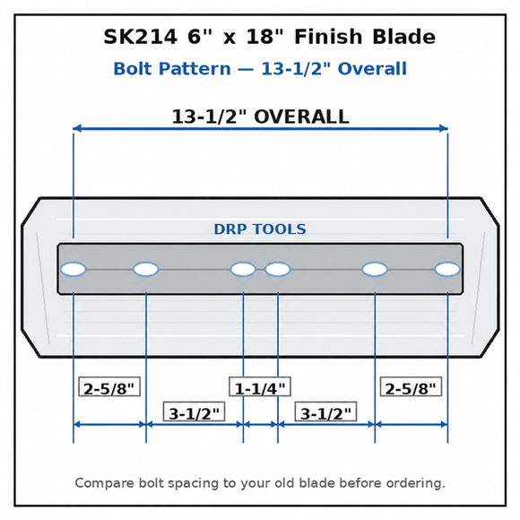 Power Trowel Blades 46" Finish Orange Thunder Steel-Backed Poly 6" x 18" 4-PK