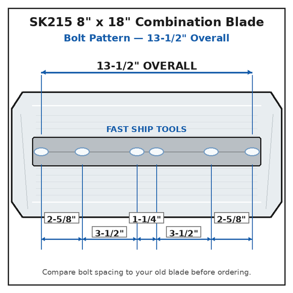 Power Trowel Blades 46" Combination Orange Thunder Steel-Backed Poly 8" x 18" 4-PK