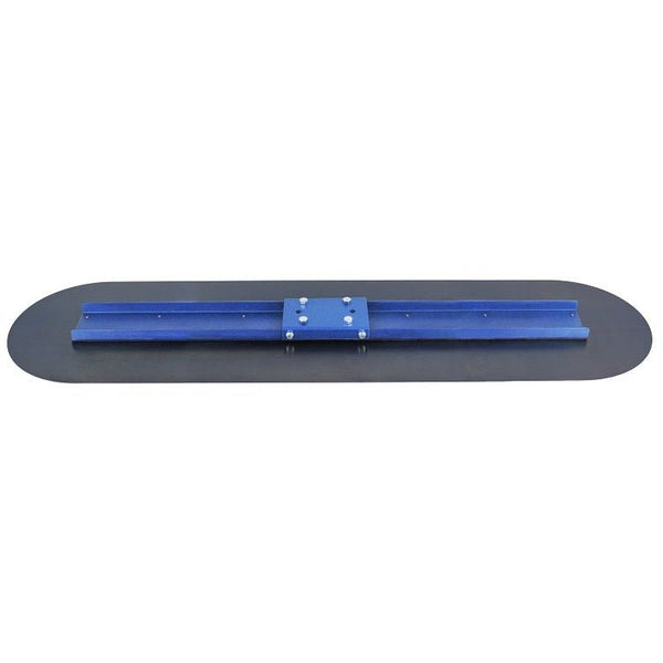 48" Big "D" Round End Blue Steel Bull Float Blade - 1