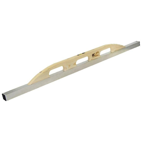 4 foot BuckEye straightedge screed level with level vial handle, 1-1/2 by 1-1/2 concrete tool