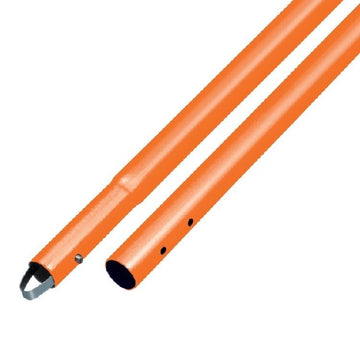 6' Orange Powder Coated Aluminum Swaged Button Handle - 1-3/4" Diameter 6-Pack - DRP Tools