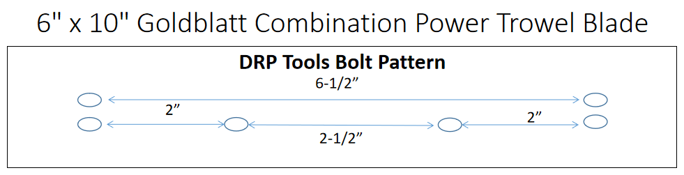 6" x 10" Goldblatt Combination Power Trowel Blade 4-Pack - DRP Tools