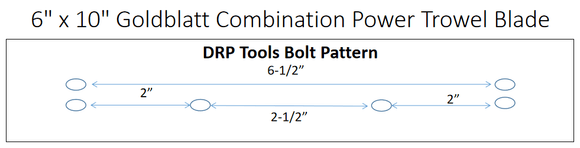 6" x 10" Goldblatt Combination Power Trowel Blade 4-Pack - DRP Tools