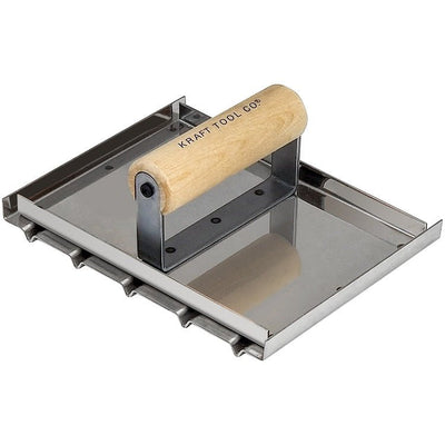 6" x 10" Wheelchair Groover (5 grooves) 2" on Center with Wood Handle - DRP Tools