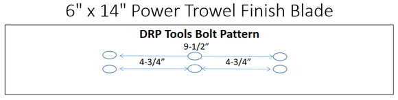 6" x 14" Finish Power Trowel Blade 4-Pack - DRP Tools