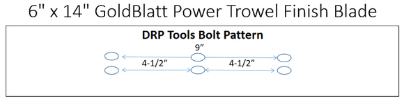 6" x 14" Goldblatt Power Trowel Finish Blade 4-Pack - DRP Tools