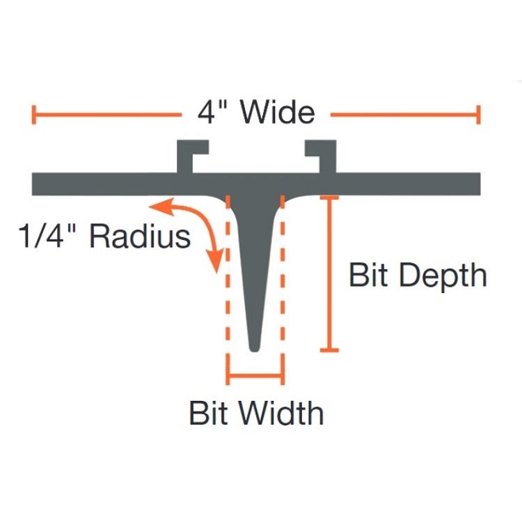 60" x 4" Straight Arrow Groover with 1-1/4" Deep Bit - DRP Tools