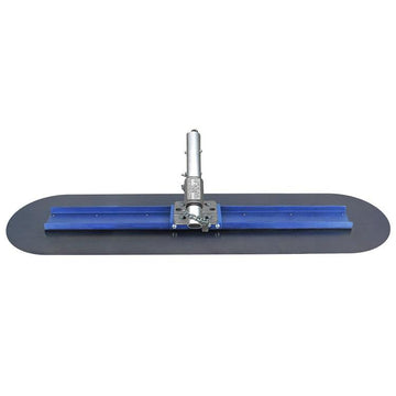 72" Big "D" Round End Blue Steel Bull Float with EZY-Tilt® II Bracket - DRP Tools