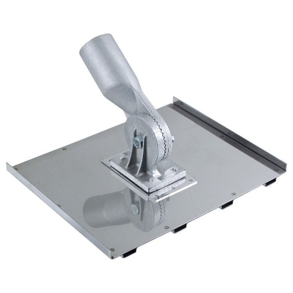 8" x 10-3/8" Texas Curb Walking Ramp Groover (4 Grooves) with Threaded Handle Socket - DRP Tools