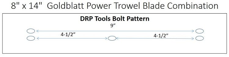 8" x 14" Goldblatt Combination Power Trowel Blade 4-Pack - DRP Tools