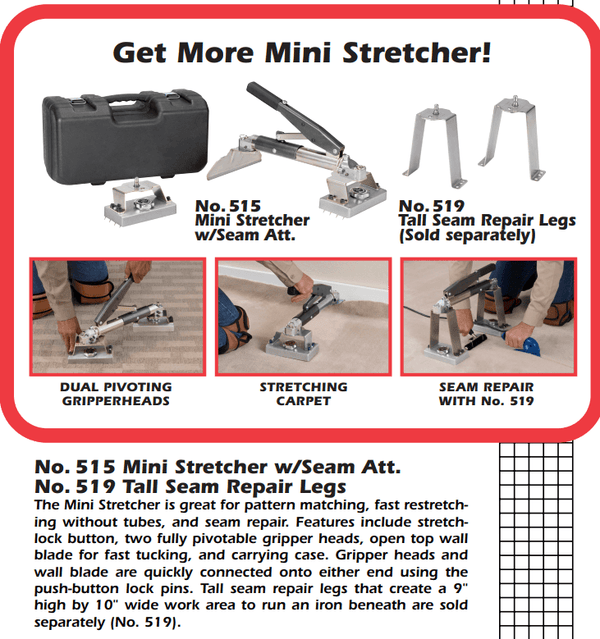 Crain 515 Mini Carpet Stretcher w/Attachment - 7