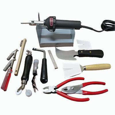 vinyl welding tools kit leister hot jet turbo cove groover