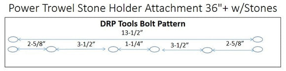 Power Trowel Stone Holder Attachment 36"+ w/Stones - 4-Pack - DRP Tools